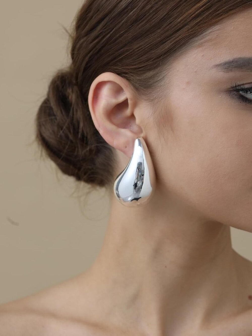 Extra Large Big Drop Earrings for Women, Oversized Chunky Gold Hoop Earrings Lig - Picture 4 of 7